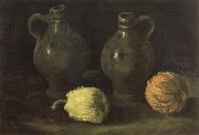 Vincent Van Gogh Still life with Two Jars and Two Pumpkins (nn04) Norge oil painting reproduction